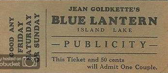 Blue Lantern Ballroom - Old Ticket